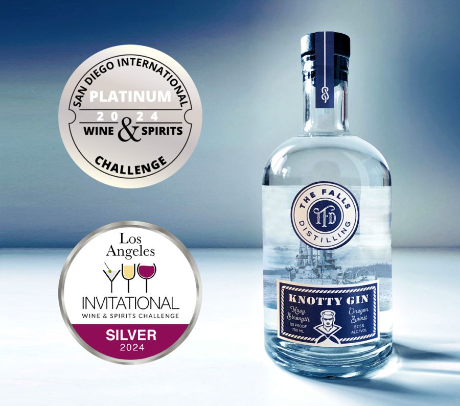 2024 Silver and Platinum Award Winning Navy Strength Knotty Gin